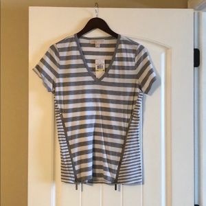 Michael Kors  striped shirt sleeve top